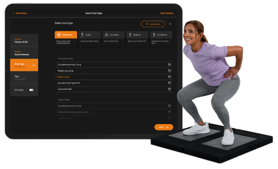 VALD ForceDecks app and dual force plates